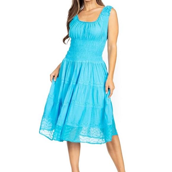 Sakkas Womens Peasant Dress - Picture 2 of 13